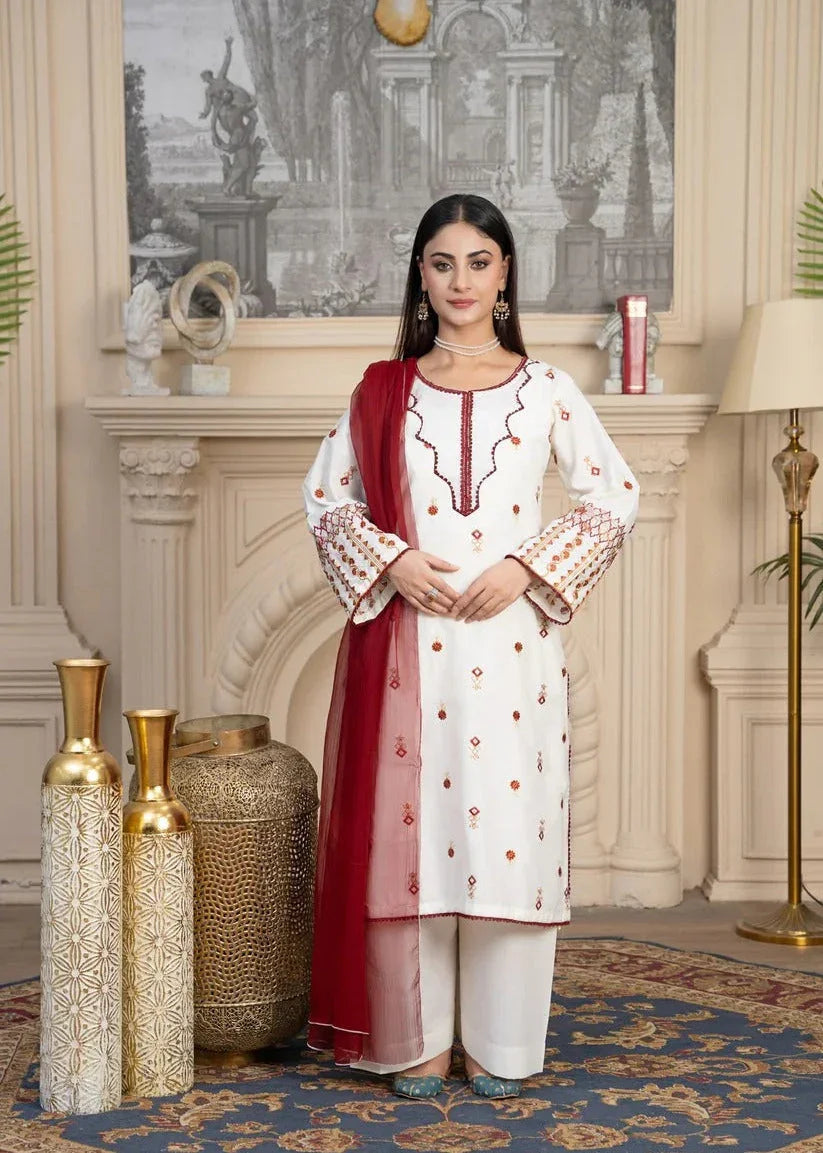 Riwaayat Rouge Embroidered 3PC Festive Set