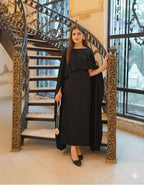 Elegant Party Wear Cape Maxi 2-Piece