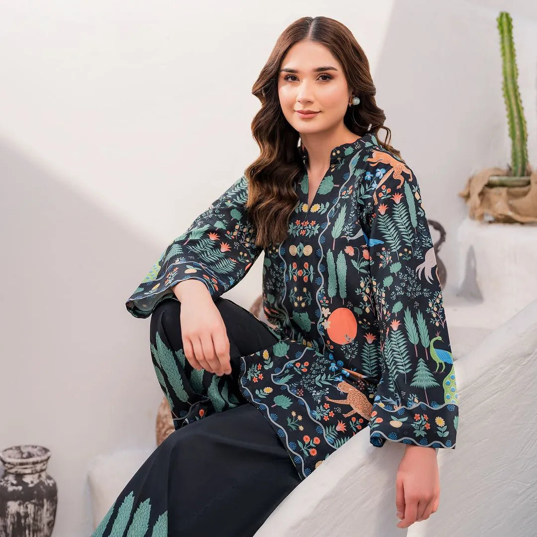 Kiara Black Cotton Co-Ord Set – Premium Matching Outfit for Women