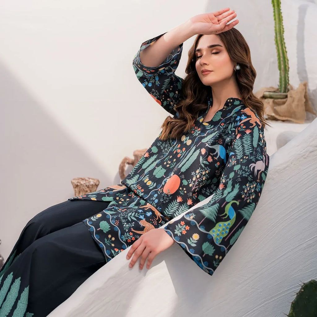 Kiara Black Cotton Co-Ord Set – Premium Matching Outfit for Women