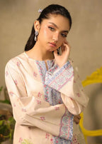 Elegant Beige Floral 2 Piece Georgette Set Timeless Grace amp Comfort