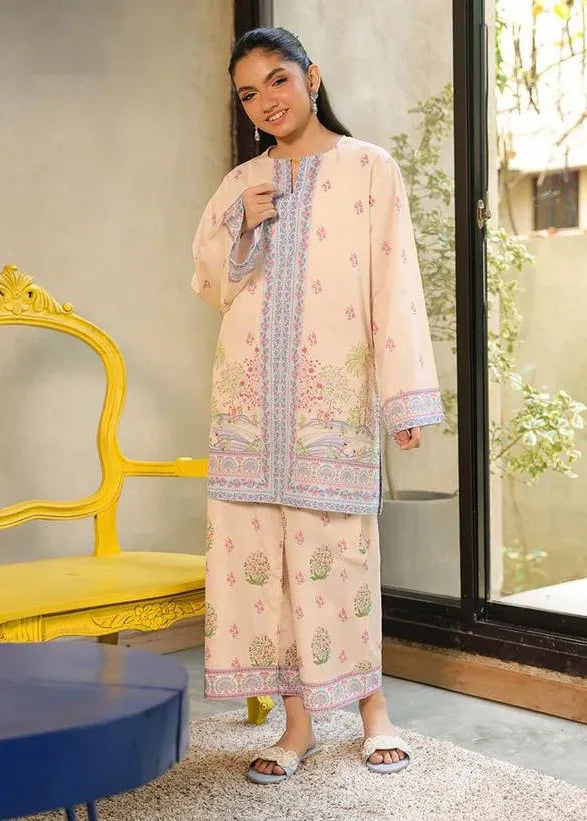 Elegant Beige Floral 2 Piece Georgette Set Timeless Grace amp Comfort