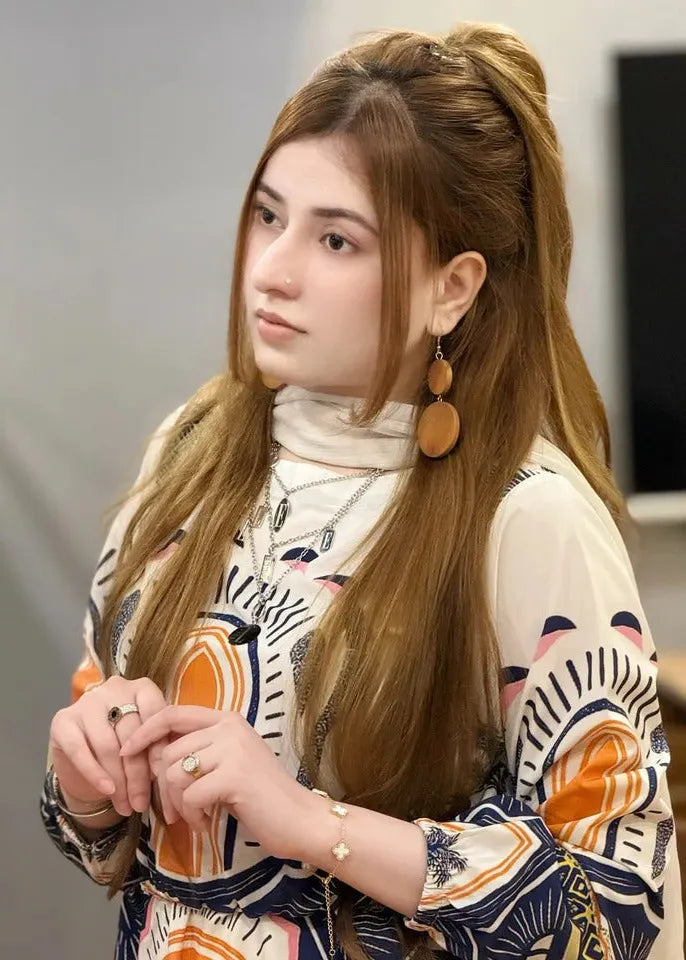 Women’s Palm Leaf Print Maxi Stitched  Luna Outfits